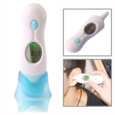 4 in 1 (Ear Temperature / Forehead Temperature / Environment Temperature / Clock) Infrared Thermometer - Click Image to Close